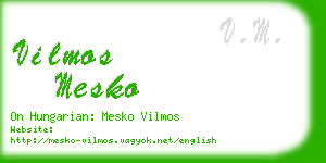 vilmos mesko business card